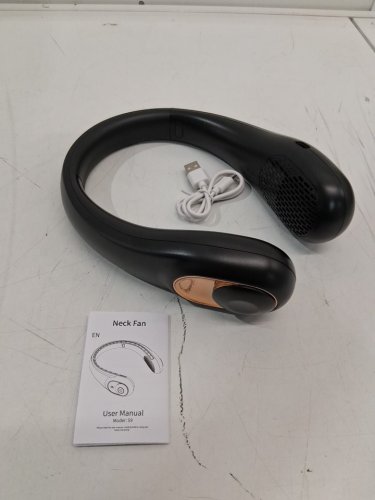 kidee portable neck fan - black/rose gold (model: s8) image 2