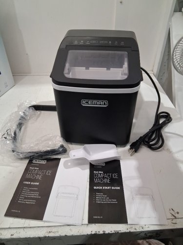 Iceman Dual-Size Ice self cleaning portable counter top ice maker - 22lbs/24hrs - black (model: rj56-bul-12) image 3