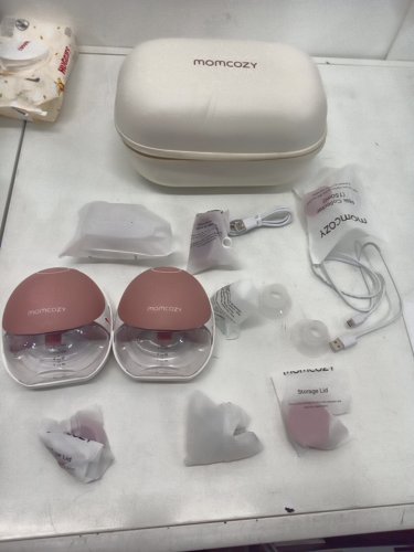 Momcozy Breast Pump Hands Free Upgraded Mobile Flow M9 App Discreet Control with Personalized Multi-Modes & 15 Levels - COZY RED (model: bp223) image 2