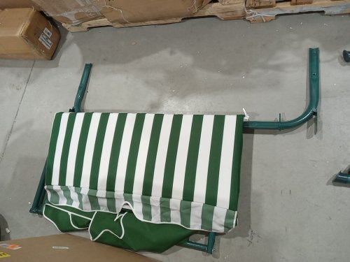 COSTWAY LOVESEAT CANOPY SWING GLIDER WITH CUSHION - 55.5" x 60.5" 46.5" -  390lbs max - GARDEN GREEN  (MODEL:OP70493GN) image 4