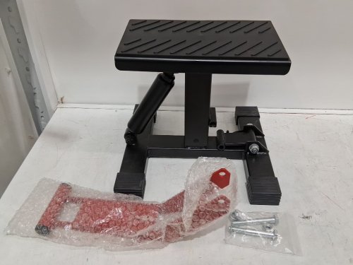 Dirt Bike Lift Stand Motorcycle Jack Lift Stand and Hydraulic Lift Operation - 1200lbs Capacity - RED/BLACK (MODEL: TD-059-02) image 2