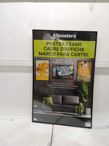 allposters poster frame for horizontal or vertical hanging - 22.3" X 34" - BLACK (MODEL: PF12319) image 3