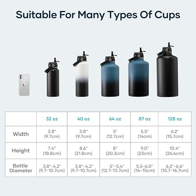 2 BUZIO WATER Bottle CARRIER with adjustable strap FOR RUNNING, HIKING, TRAVELING FOR 40OZ  - BLACK image 3