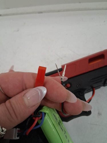 sitertcf electric full-auto gel blaster toy - 100ft range - red/black image 3
