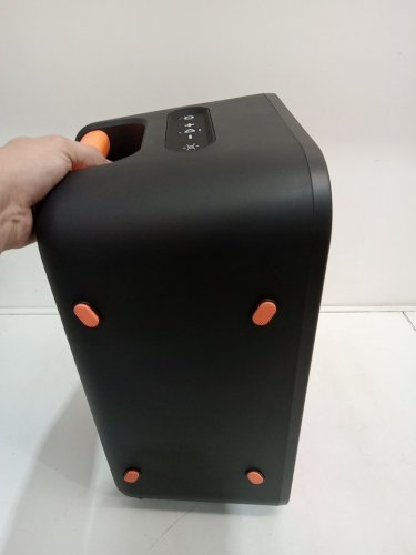 SKULLCANDY STOMP XL WIRELESS BLUETOOTH PARTY SPEAKER - INTEGRATED CARRY HANDLE​, IPX5 WATER RESISTANCE, 12-HOUR BATTERY LIFE - BLACK ORANGE (MODEL:2SKSK1851/4449801) image 7