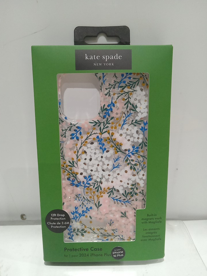 Kate spade new york protective MagSafe case for 2024 iPhone 16 Plus - Clear Flowers (Model: KS054954-05) image 2
