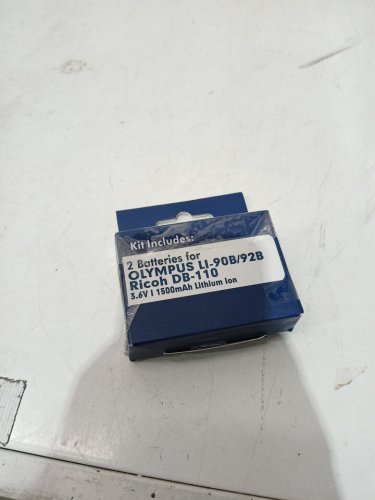 2pk bm premium olympus li-90b/92b lithium batteries - 3.6v - black image 2