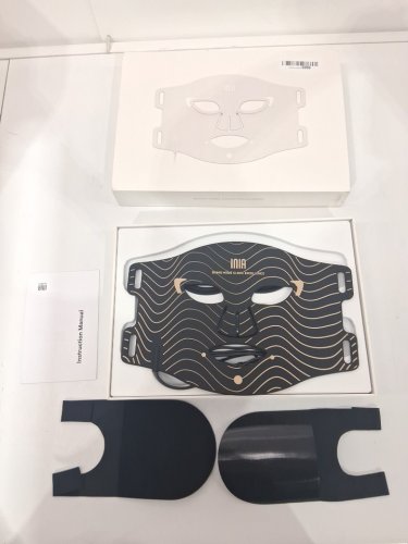 inia glow 2 led red light therapy mask - black (style: in-fm002) image 3