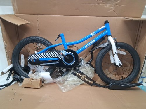 COSTWAY Kid's Bike with Removable Training Wheels and Basket - 16" - BLUE - (MODEL:TS10085NY-16) image 4