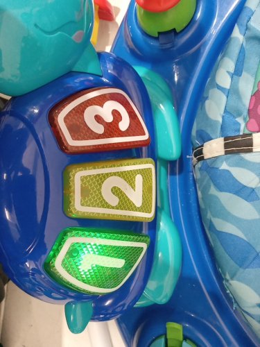Baby Einstein Neptune's Ocean Discovery Jumper with Adjustable Height - 15+ multi-sensory toys/activities - 4 languages - Multi-colour (Model: 10455) image 4