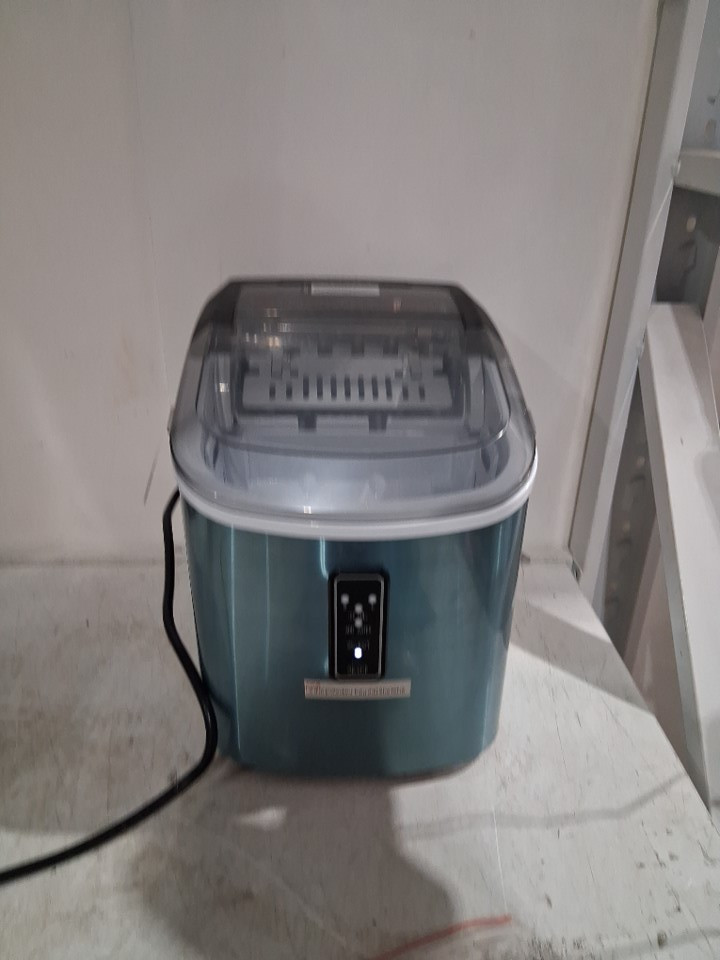 EUHOMY Countertop Ice Maker Machine with Handle, Basket & Scoop - MAKES 26LB Per Day - silver (MODEL: IM-01X/IM008-BSI-CAEH) image 3