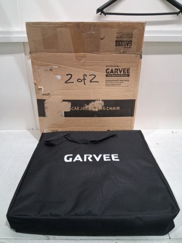 GARVEE OVERSIZED CAMPING CHAIR with side table & pockets - 400LBs max - BLACK/GREY (MODEL : PSS_33ACAEJ6) image 2