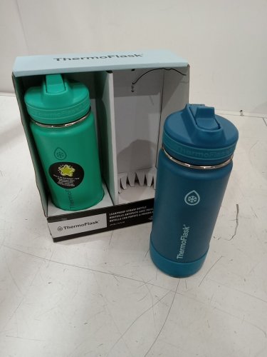 2PK ThermoFlask Stainless Steel Bottle - 16oz - green/blue (model:2880559) image 2