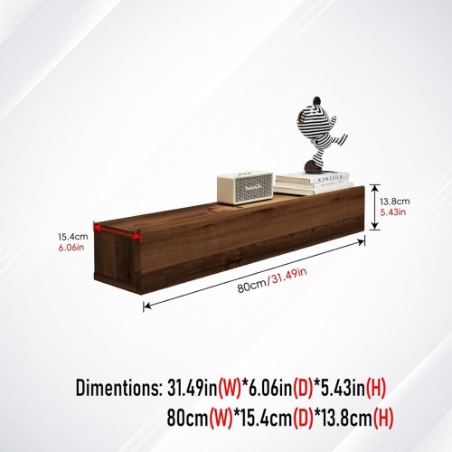 TuckTect Solid Wood Wall Mounted Floating Console Table - 47" - Walnut (MODEL: B0FF92KTFG) image 2