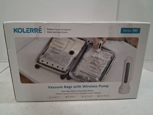 8pk kolerre travel vacuum seal storage system - grey/white image 4