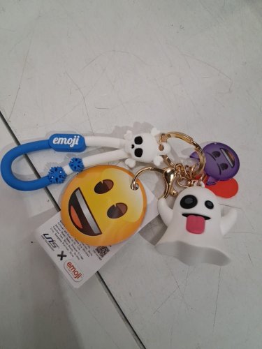 EmojiPlanet Ghost and Devil Emoji Keychain - 7" - White / Blue image 2