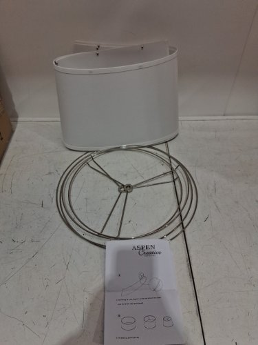 2PK ASPEN CREATIVE  Empire K/D Spider Lamp Shade - white - 13" Top x 15" Bottom x 10" Slant Height ( model- 38027-2) image 4