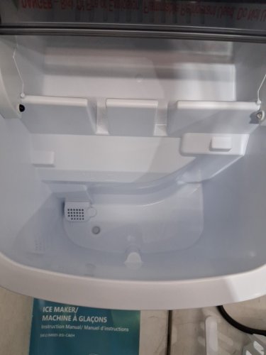 EUHOMY Countertop Ice Maker Machine with Handle, Basket and Scoop - MAKES 26LBS Per Day - stainless steel - (MODEL: IM001-BSI-CAEH / im-06s) image 4
