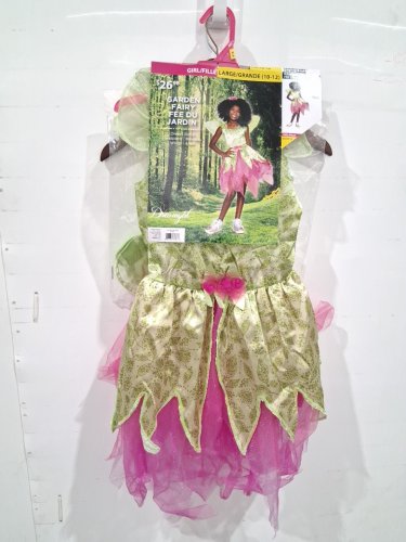 3PC GIRLS DREAMGIRL GARDEN FAIRY COSTUME - LARGE (10/12) - GREEN/PINK image 2