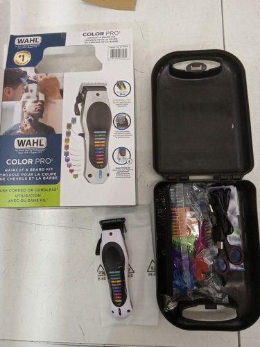 Wahl Color Pro Cord/Cordless Haircut and Beard Kit with 12 Attachment Guards - black/white (model: 1656565/3303) image 2