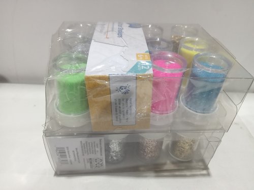 2 (12PC) hello hobby fine glitter shaker multipack - 10.7g each - assorted NEON colours (MODEL: 218303HHRF) image 2