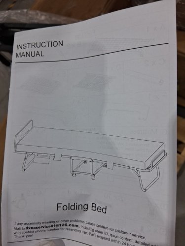 Rollaway Folding Bed with Mattress -75"x 31" -black/rustic brown (model: GICA0074) image 9