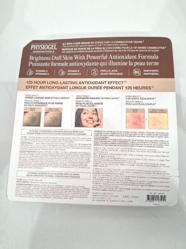 8pc physiogel scienmceuticals antioxidant vitamin c ampoule serum and face masks image 3