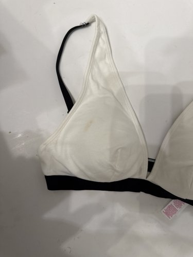 WOMEN'S NO BOUNDARIES APEX BRALETTE - MEDIUM - WHITE/BLACK image 2