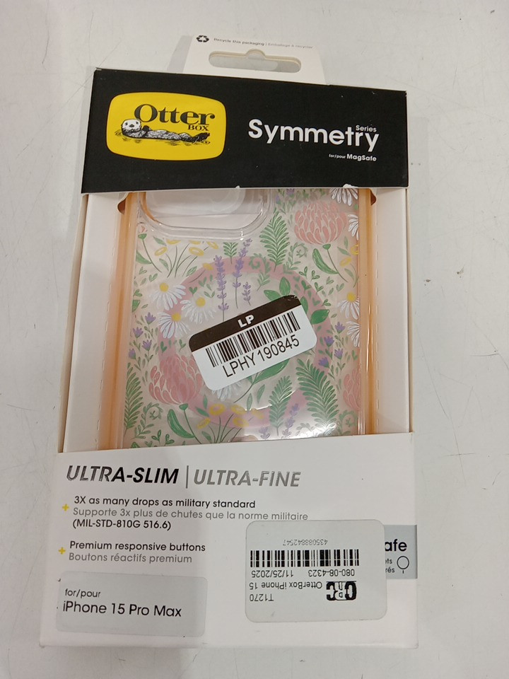 OtterBox Series+ with magsafe for iPhone 15 Pro Max Case - Peachy Bloom image 2
