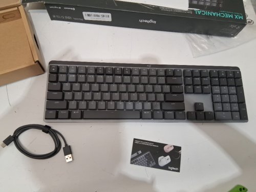 Logitech MX Mechanical Wireless bluetooth Illuminated Keyboard - QUIET TACTILE Switches, Backlit Keys, USB-C rechargeable, for macOS, Windows, Linux, iOS, Android - graphite (model: ‎920-010547) image 3
