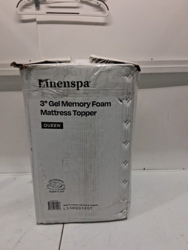 LINENSPA THICK GEL INFUSED MEMORY FOAM MATTRESS TOPPER - 3" QUEEN - BLUE (MODEL: LS30QQ30GT) image 2