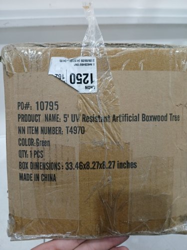 Nearly Naturel Artificial Boxwood Topiary Tree - 5ft - green/black image 3