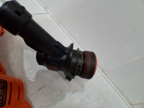 2PC BLACK + DECKER STRING TRIMMER/EDGER & SWEEPER/BLOWER SET WITH LITHIUM BATTERY & CHARGER - 20V, 10" - BLACK/ORANGE (MODEL: LCC221) image 9