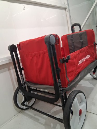 RADIO FLYER CONVERTIBLE STROLLER WAGON/rolling cart - RED/grey (MODEL: 3970A) image 6