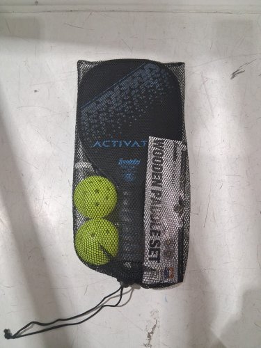 FRANKLIN SPORTS PICKLEBALL 2 PLAYER WOODEN PADDLE AND BALL SET - GREEN/BLUE ACTIVATOR (MODEL: 52742) image 3
