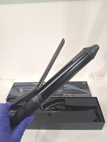 BIO IONIC LONG BARREL PRO CURLING IRON HAIR STYLER - 1.5" - BLACK (MODEL: Z-FGTST-CL-1.5) image 5