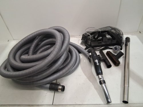 OVO CENTRAL VACUUM ATTACHMENT KIT WITH 15FT LOW-VOLTAGE HOSE - ON/OFF SWITCH AT THE HANDLE - GREY - (model: accho-15lv-ext) image 3