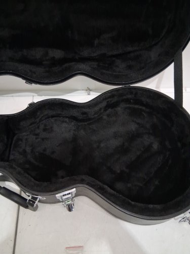 VEVOR LES PAUL ELECTRIC WATER-RESISTANT GOURD-SHAPED SOFT LINING GUITAR HARD CASE WITH LOCK LATCH, KEYS & HANDLE - BLACK/SILVER(MODEL: HL-39A) image 5