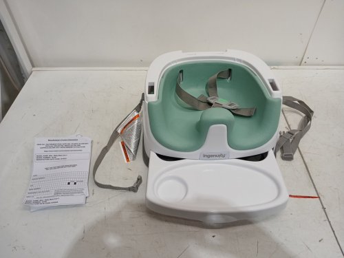 INGENUITY BABY BASE 2-IN-1 BOOSTER FEEDING AND FLOOR SEAT WITH SELF-STORING TRAY - MIST - (MODEL: ‎16728) image 3