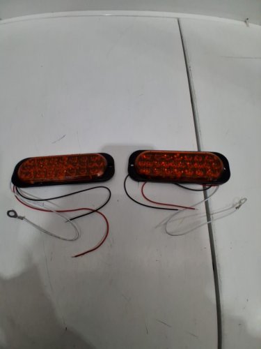 2PK at-haihan ALLUMINUM LED Brake Turn Signal Side Marker Tail Lights, - AMBER image 3