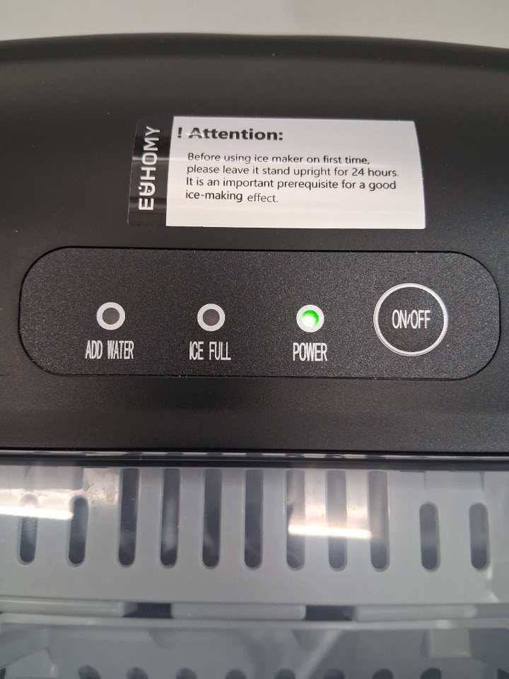 EUHOMY Countertop Ice Maker Machine - MAKES 26LB/Day - BLACK (MODEL: im-06d/IM001-Bbl-CAEH) image 2