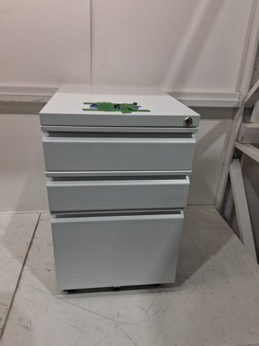 SONGMICS 3 Drawer File Cabinet, Metal Filing Cabinet for Home Office - 24" - white image 3
