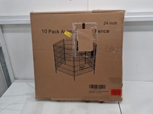 (10 Panel) jinligogo No-Dig Decorative Outdoor Dog/Animal Barrier Garden Fence - 24" - Black image 2