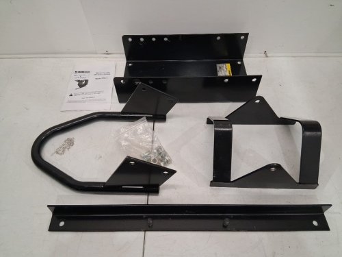 maxxhaul standard motorcycle wheel chock with pivoting cradle - fits bike tires 14" - 21" - black - (model: 80077) image 2