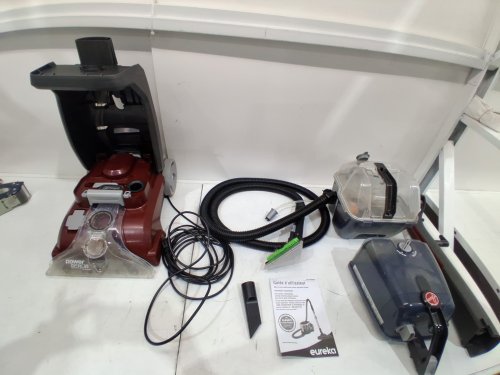 Hoover PowerScrub Deluxe Upright Carpet Cleaner with Spin Scrub, Multi‑Directional Brushes, Dual‑Tank System, Heat Force Rapid‑Dry, and Automatic Detergent Mixing - 20FT Cord - red/Grey (MODEL: FH50150VCD) image 3