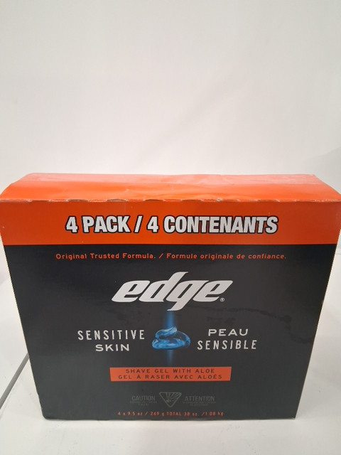 4PK MEN'S EDGE SENSITIVE SKIN SHAVE GEL WITH ALOE - 269G EACH image 3