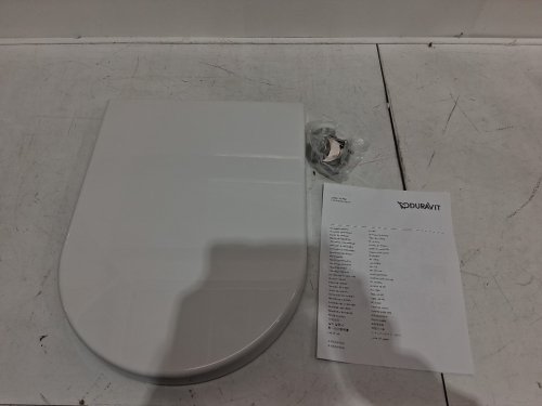 Duravit OVAL  Toilet Seat and cover with slow close - 14.6" x 19.2" - white alpine (model: 0063390000) image 3