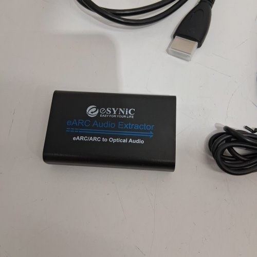 esynic Professional eARC Audio Extractor 192KHZ ARC to Optical Audio Cable Converter - up to 7ft - black (model: esy266) image 4