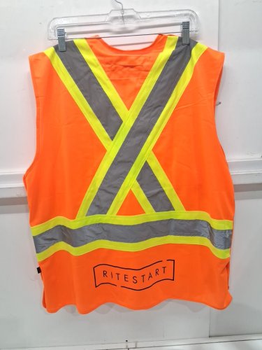 MEN'S PIONEER ANTIMICROBIAL MESH-BACK SURVEYOR VEST - LARGE - RED/YELLOW/GREY - (STYLE: 6678) image 4
