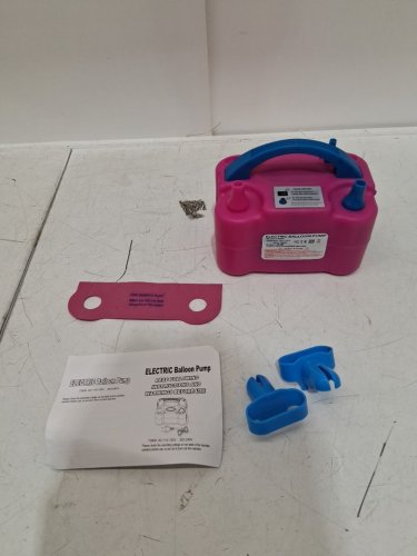 electric portable dual nozzle balloon inflation pump - 110V - 600W - PINK/BLUE (MODEL: 73005) image 3